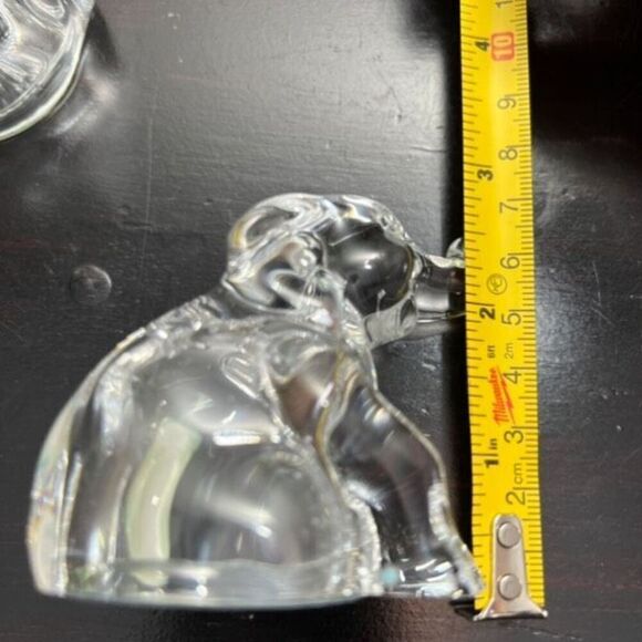 Lenox Elephant Salt & Pepper Shaker Set Full Lead Crystal Prosperity Trunk Up - Picture 10 of 11